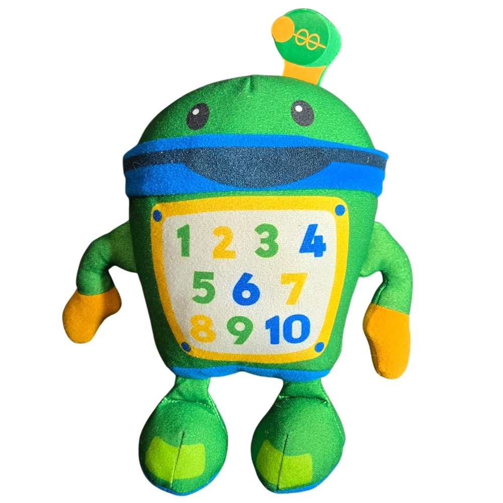 Team Umizoomi Bot Plush Green Robot 10" Number Screen Toy 2011 Nick Jr Cartoon